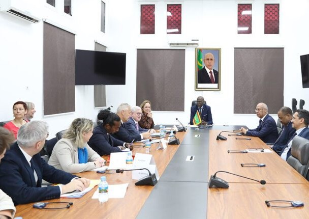 Le ministre délégué chargé du budget reçoit une délégation de la Commission de développement du parlement européen