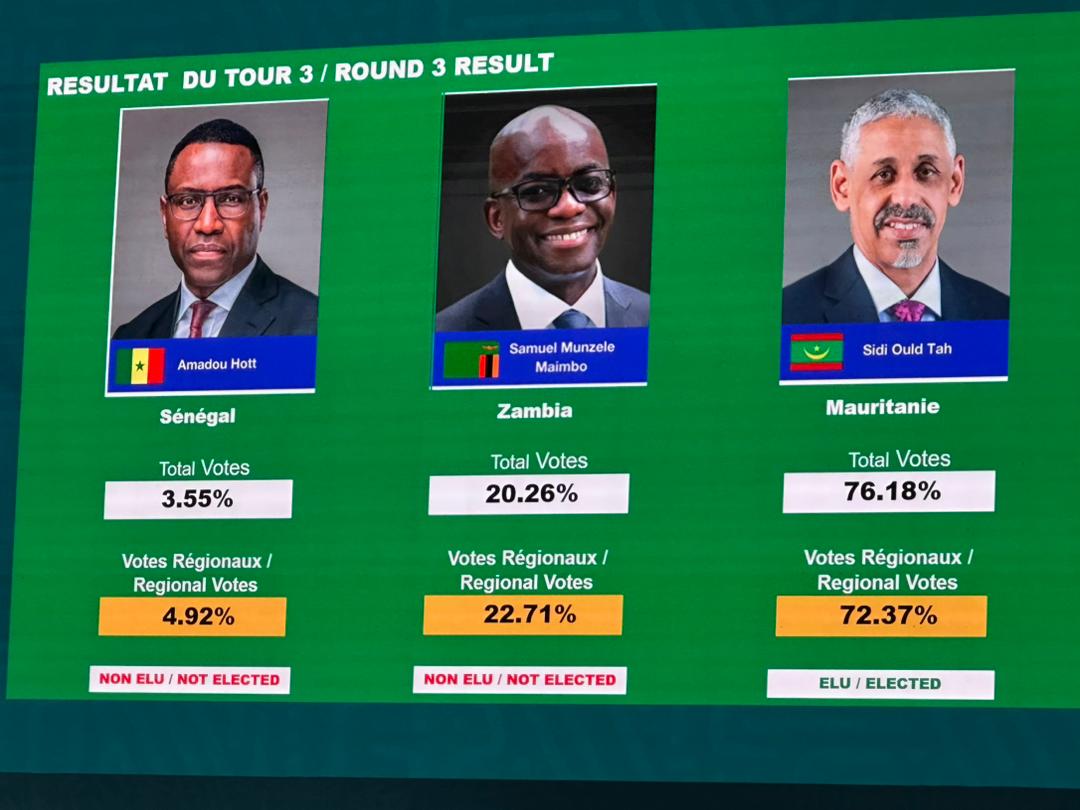 Sidi Ould Tah, élu président de la Bad : Une victoire historique